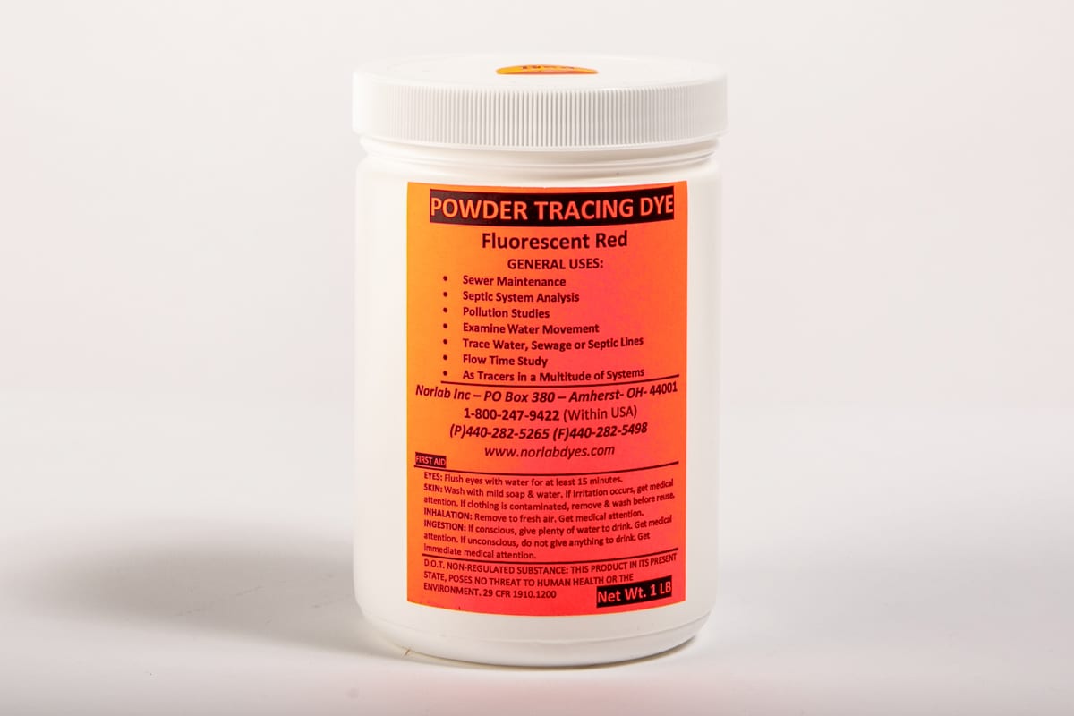 Pace Supply  Trace-A-Leak Water Tracing Dye, 100 Tablets Bottle, Red